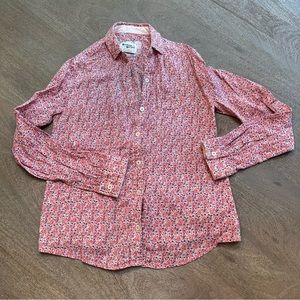 Holding Horses Anthro Ditsy Floral Print Rolled Sleeves 0